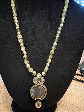 Vintage KIEN borealis, glass bead modernist necklace